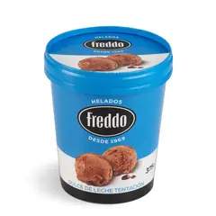 FREDDO - Helado de Leche Sabor Dulce de Leche Tentación 375 ml