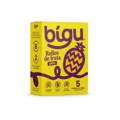 BIGU - Pack Rollos de Fruta Bigu Piña 5 x 25 gr