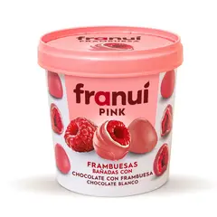 FRANUI - Frambuesas Bañadas con Chocolate Blanco Pink Congeladas 150 g