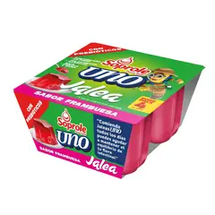 SOPROLE - Pack Jalea Uno con Prebióticos Sabor Frambuesa 4 x 110 g