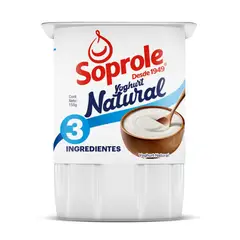 SOPROLE - Yoghurt Natural 3 Ingredientes Soprole 155 g