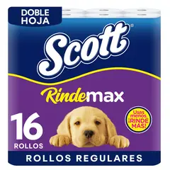 SCOTT - Papel Higiénico Scott Rindemax Doble Hoja 16 x 22 mts