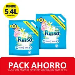 RINSO - Pack Detergente Líquido Rinso Doypack 2 x 2.7 L