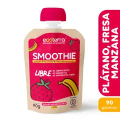 ECOTERRA - Smoothie Yogurt, Plátano, Frutilla y Manzana Ecoterra 90 g