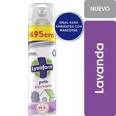LYSOFORM - Desinfectante de Ambientes de Mascotas Lysoform Pets Lavanda 495 ml