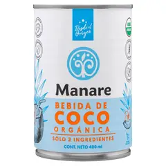 MANARE - Bebida de Coco Orgánica Manare 400 ml