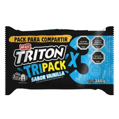 TRITON - Tripack Galleta Triton Sabor Vainilla 3 x 116 g