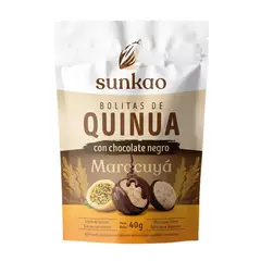 SUNKAO - Bolitas de Quinua Sunkao Chocolate Negro y Maracuyá 40 gr