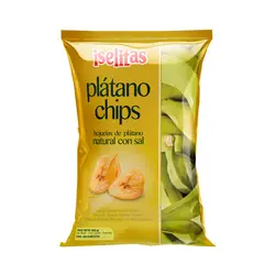 ISELITAS - Snack Plátano Chips con Sal Iselitas 140 g