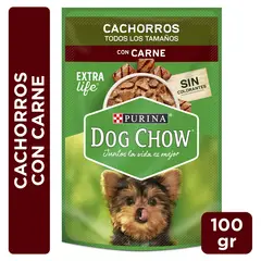 DOG CHOW - Pouch para Perros Cachorros Dog Chow Carne 100 gr