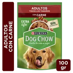 DOG CHOW - Pouch para Perros Adultos Dog Chow Carne 100 gr