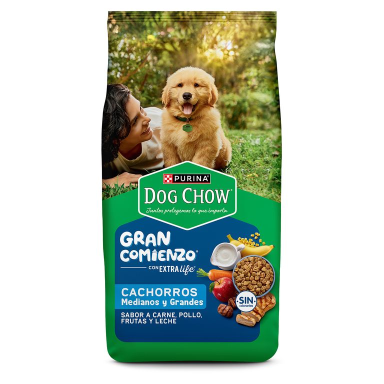 Alimento para Perros Cachorros Dog Chow Carne, Pollo, Frutas y Leche 3 Kg