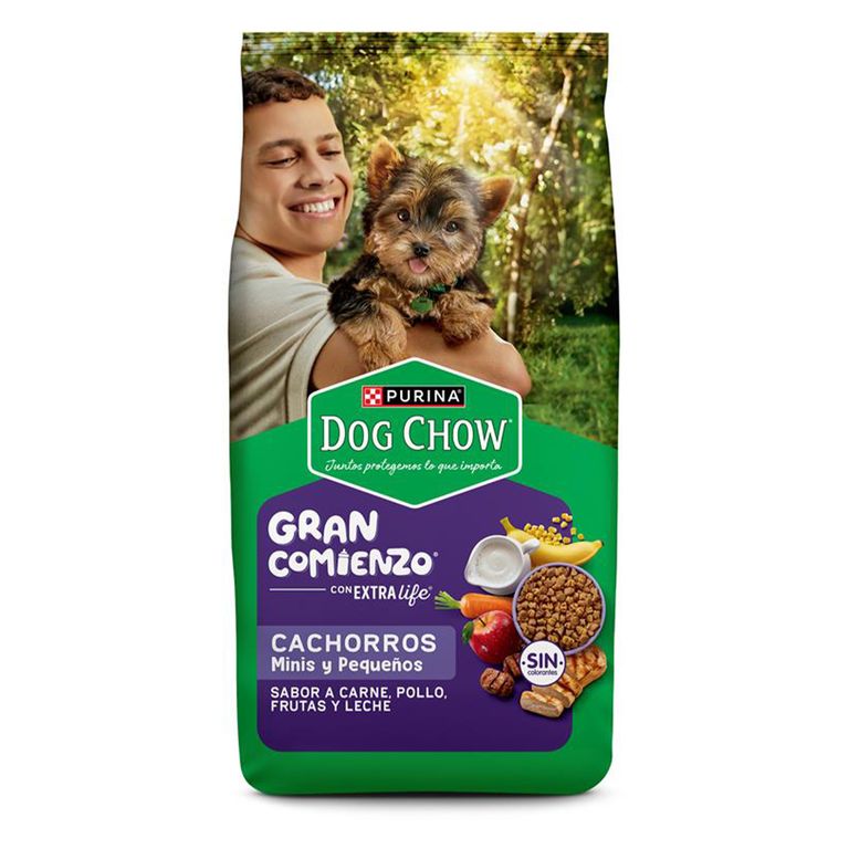 Alimento para Perros Cachorros Dog Chow Carne, Pollo, Frutas y Leche 3 Kg
