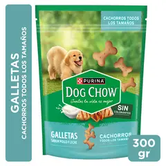 DOG CHOW - Snack Galletas para Perros Cachorros Dog Chow Pollo y Leche 300 gr