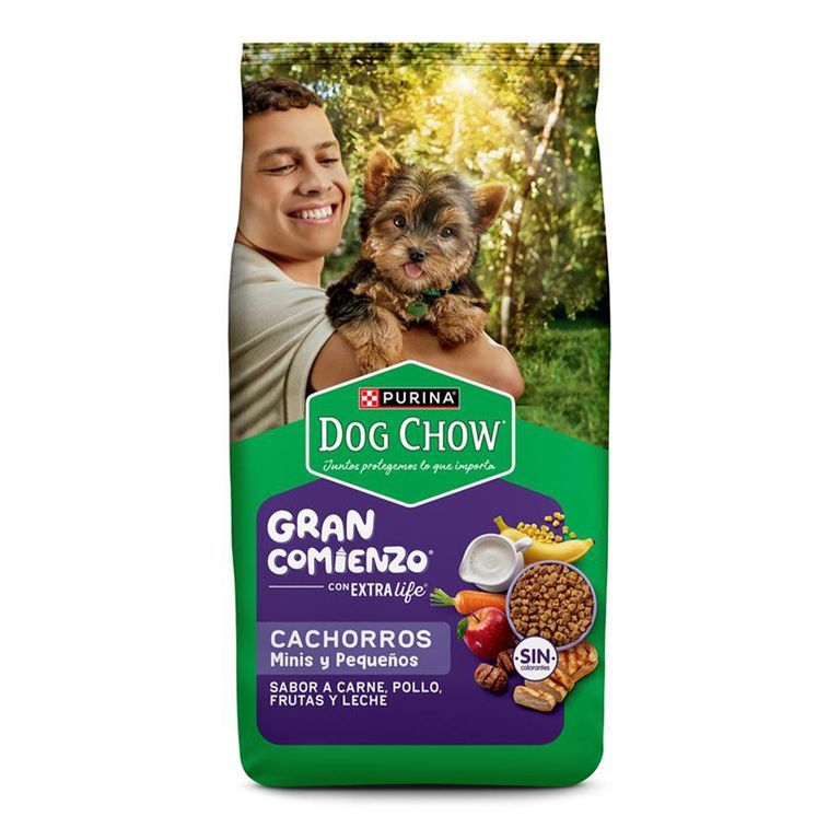 Alimento para Perros Cachorros Dog Chow Carne, Pollo, Frutas y Leche 8 Kg