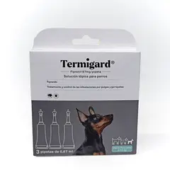 TERMIGARD - Pipeta para Perros Pugas y Garrapatas Termigard 3 x 0.67 ml