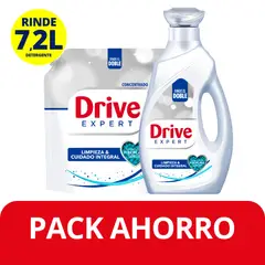 DRIVE - Pack Detergente Líquido Drive Expert Botella 1.8 Lt  + Doypack 1.8 Lt