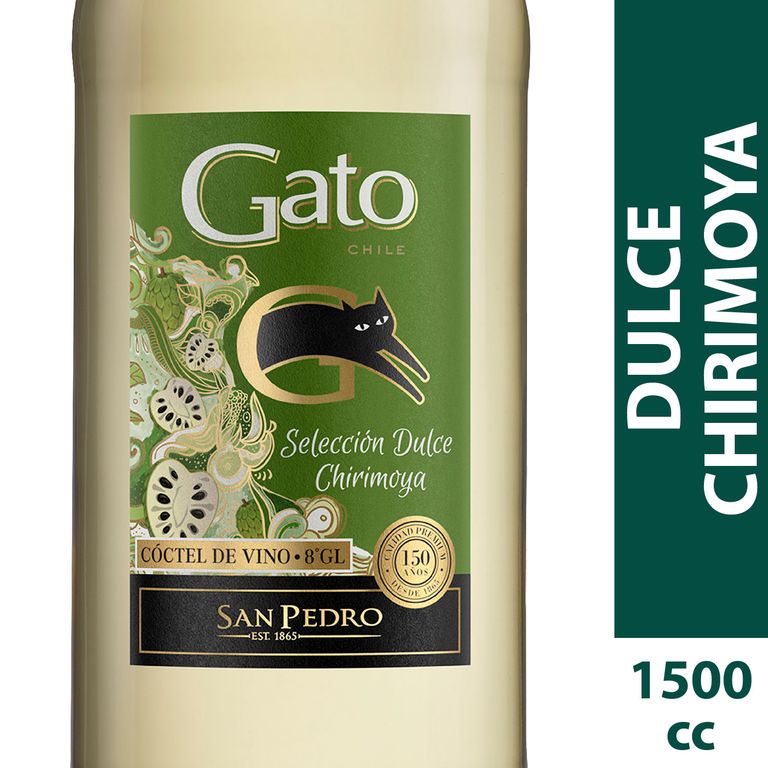 Cóctel de Vino Gato Dulce Chirimoya 8° 1.5 L