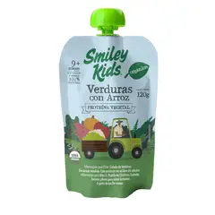 SMILEY KIDS - Alimento Orgánico Smiley Kids Verduras con Arroz 120 gr