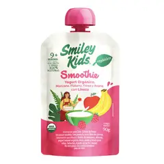 SMILEY KIDS - Smoothie Orgánico Yogurt, Manzana, Plátano y Frutilla Smiley Kids 90 g