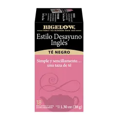 BIGELOW - Té Negro Bigelow Estilo Inglés 18 Bolsitas