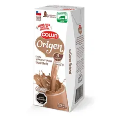 COLUN - Leche Semidescremada Origen Sabor Chocolate Colun 200 ml