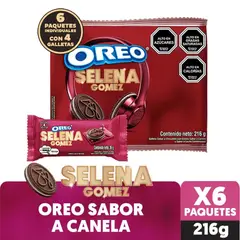 OREO - Pack Galletas Oreo Selena Gomez Sabor Canela 6 x 36 g