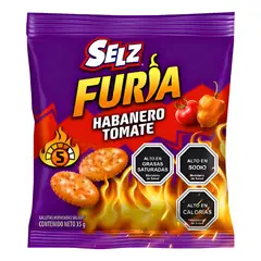 SELZ - Galletas Saladas Sabor Tomate Habanero Selz 35 g