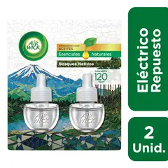 AIR WICK - Repuesto Eléctrico Aceite Aroma Bosques Nativos Air Wick 2 x 20 ml