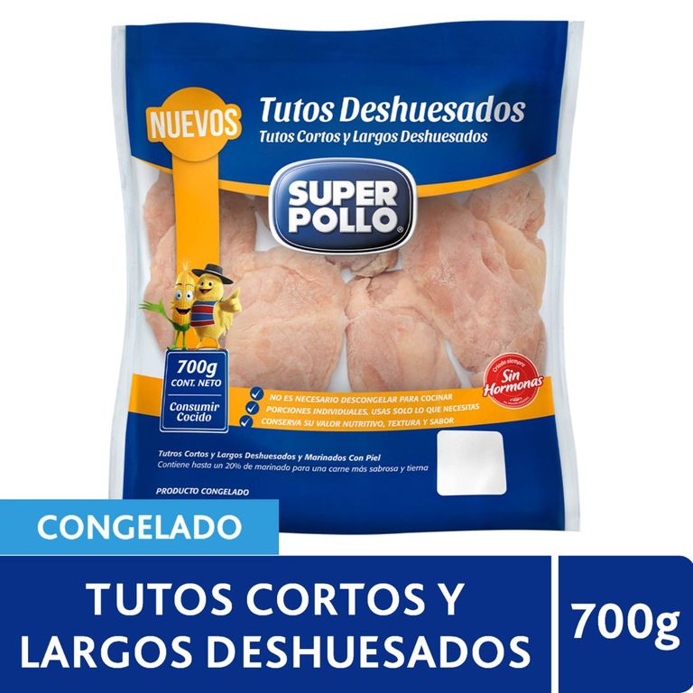 Trutros de Pollo Cortos y Largos Deshuesados Congelados Super Pollo 700 g - Tottus - $5.190