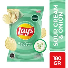 LAYS - Papas Fritas Sabor Sour Cream y Onion Lays 180 g
