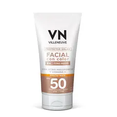 VILLENEUVE - Protector Solar Tono Medio Efecto Mate FPS 50 Villeneuve 50 ml