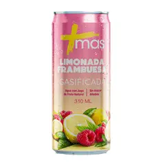 MAS - Agua con Gas Sabor Limonada Frambuesa Mas 310 ml