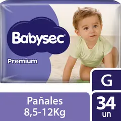 BABYSEC - Pañales Desechables Premium Talla G Babysec 34 Un