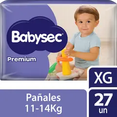 BABYSEC - Pañales Desechables Premium Talla XG Babysec 27 Un