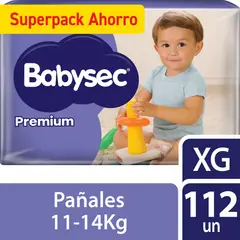 BABYSEC - Pañales Desechables Babysec Premium XG 112 Un