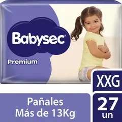 BABYSEC - Pañales Desechables Premium Talla XXG Babysec 27 Un
