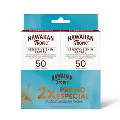 HAWAIIAN TROPIC - Pack Protector Solar Facial Sensitive FPS 50 Hawaiian Tropic 2 x 60 ml