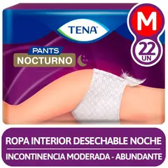 TENA - Ropa Interior Pants Desechable Nocturno Talla M Tena 22 Un
