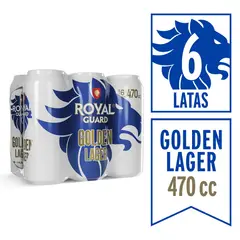 ROYAL GUARD - Sixpack Cerveza Royal Guard Golden Lager Lata 4.5° 6 x 470 ml