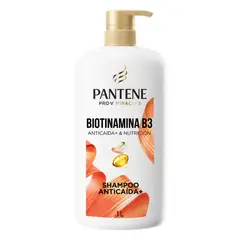 PANTENE - Shampoo Pantene Biotinamina Anticaída y Nutrición 1 L
