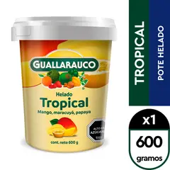 GUALLARAUCO - Helado de Fruta Tropical Mango, Maracuyá y Papaya Guallarauco 580 g