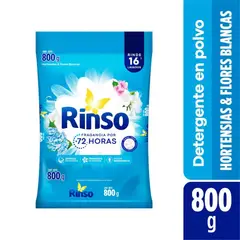 RINSO - Detergente en Polvo Rinso Aroma Hortensias y Flores Blancas 800 g