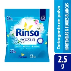 RINSO - Detergente en Polvo Rinso Aroma Hortensias y Flores Blancas 2.5 Kg