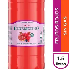 BENEDICTINO - Agua Saborizada Benedictino Sabor Frutos Rojos 1.5 L