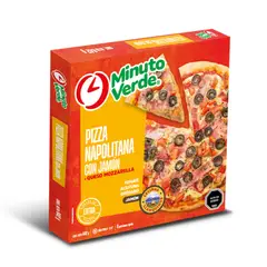 MINUTO VERDE - Pizza Napolitana con Jamón Congelada Minuto Verde 642 g