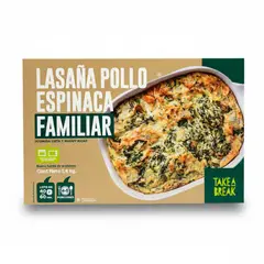 TAKE A BREAK - Lasagña Pollo y Espinaca Congelada Take a Break 1.4 Kg