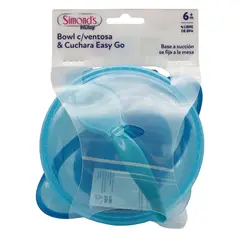 SIMONDS - Plato Bowl con Ventosa y Cuchara Easy Go Simond's