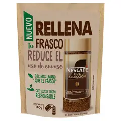 NESCAFE - Café Instantáneo Fina Selección Doypack Recarga Nescafe 140 g