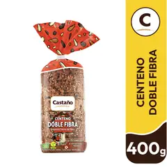 CASTAÑO - Pan de Molde Integral Centeno Doble Fibra Castaño 400 g